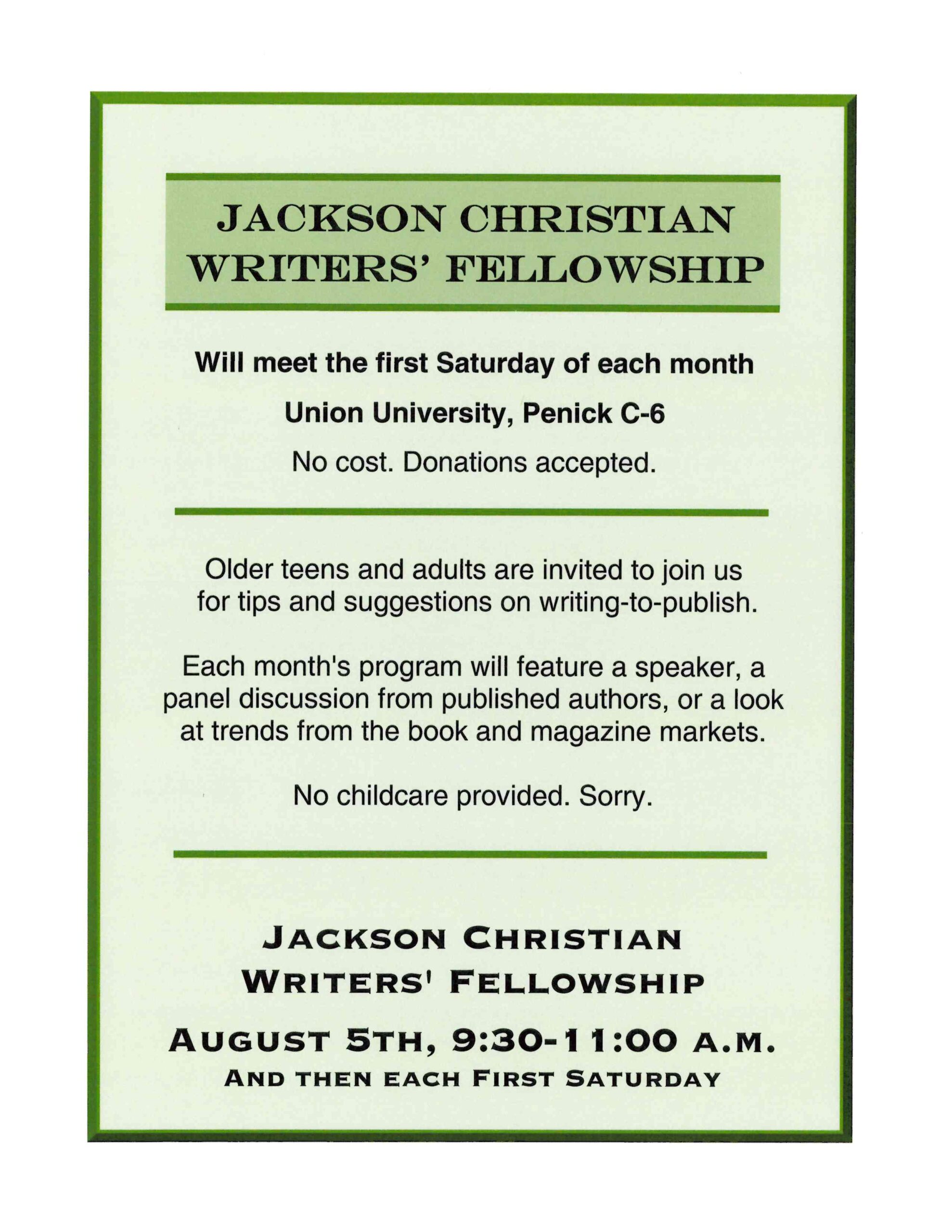 Jackson Christian Writers’
